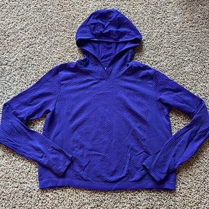Women’s Athleta Textured Hoodie, NobleBlue/Royal Purple, size XL